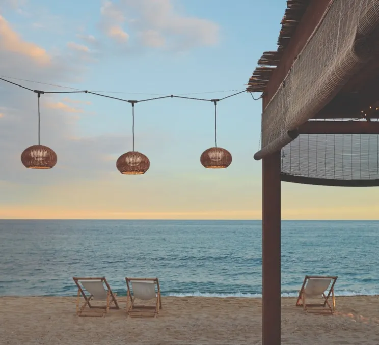 Guirlande lumineuse, Garota Catenary S/27/4L, noir, marron, IP66, LED, 2700K, 450 lm, L500cm, H70cm - Bover