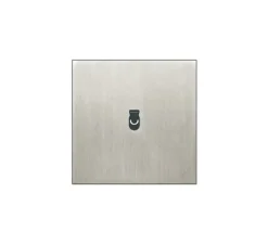 Interrupteur, 5.1, Simple, Acier inox brossé, Va-et-vient x1, Nickel noir, L9cm, H9cm - Font Barcelona