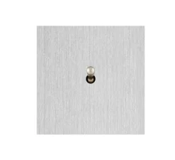 Interrupteur, Allure, Simple, Aluminium brossé, On/Off x1, Nickel, L8cm, H8cm - 6ixtes