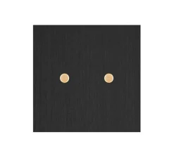Interrupteur*6ixtes Interrupteur, Allure Touch, Simple, Noir brossé, Poussoir x2, Laiton, L8cm, H8cm -