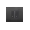Interrupteur*Vimar Interrupteur avec Led, Arké, Simple, Noir, Poussoir x1, Va-et-vient x1, Noir, L9cm, H9cm -
