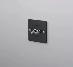 Interrupteur*Buster & Punch Interrupteur, Buster, Simple, Noir, Va-et-vient x2, Acier, L9cm, H9cm -