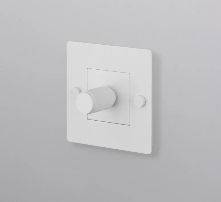Interrupteur*Buster & Punch Interrupteur, Buster, Simple, Blanc, Variateur 250W LED x1, Blanc, L8,8cm, H8,8cm -