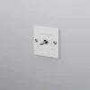 Interrupteur, Buster, Simple, Blanc, Va-et-vient x1, Acier, L9cm, H9cm - Buster & Punch
