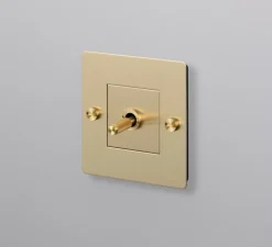 Interrupteur*Buster & Punch Interrupteur, Buster, Simple, Laiton, Va-et-vient x1, Laiton, L8,8cm, H8,8cm - Buster and Punch