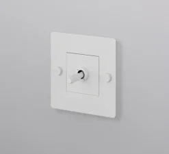 Interrupteur, Buster, Simple, Blanc, Va-et-vient x1, Blanc, L8,8cm, H8,8cm - Buster and Punch