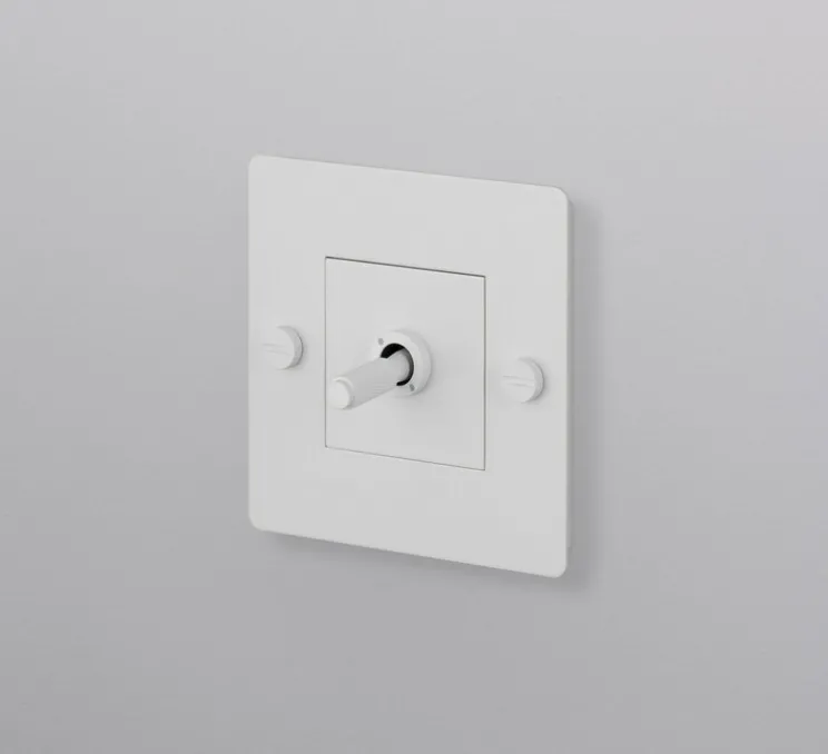 Interrupteur, Buster, Simple, Blanc, Va-et-vient x1, Blanc, L8,8cm, H8,8cm - Buster and Punch