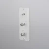 Interrupteur, Buster, Triple vertical, Blanc, Va-et-vient x1, Variateur x1, Variateur x1, Acier, L23,2cm, H9cm - Buster & Punch