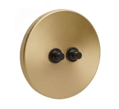 Interrupteur*Zangra Interrupteur, Color, Simple, Laiton, Poussoir x2, Noir, L10cm, H10cm -