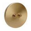 Interrupteur*Zangra Interrupteur, Color, Simple, Laiton, Poussoir x2, Laiton, L10cm, H10cm -