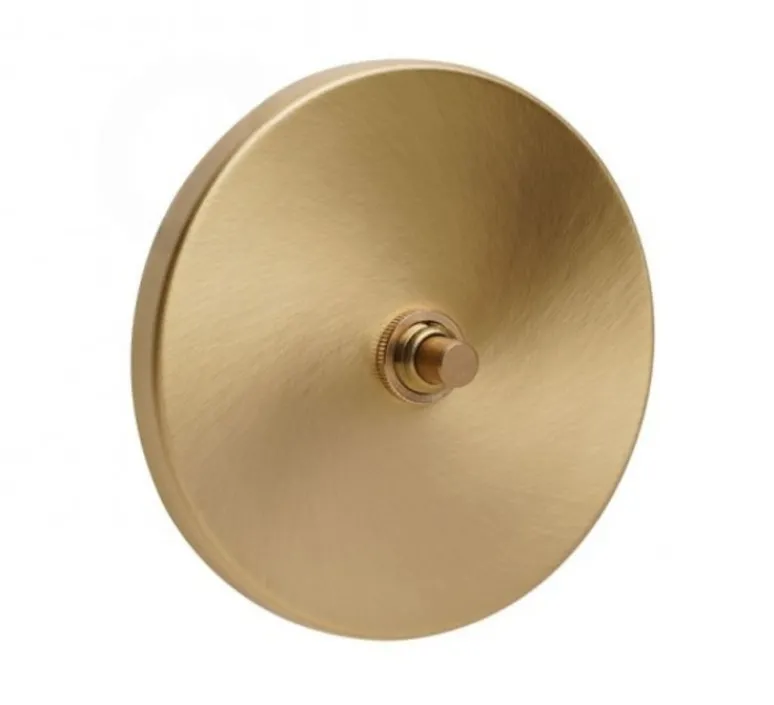 Interrupteur*Zangra Interrupteur, Color, Simple, Laiton, Poussoir x1, Laiton, L10cm, H10cm -