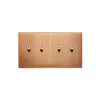 Interrupteur*Modelec Interrupteur, Confidence, Double horizontal, Vieux bronze, Poussoir x2, Poussoir x1 et Va-et-vient x1, Laiton, L15,1cm, H8cm -