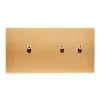 Interrupteur*Modelec Interrupteur, Confidence, Double horizontal, Laiton brossé, Va-et-vient ou poussoir x1, Va-et-vient ou poussoir x2, Laiton, L15,1cm, H8cm -
