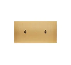 Interrupteur*Modelec Interrupteur, Confidence, Double horizontal, Laiton brossé, Va-et-vient x1, Va-et-vient x1, Laiton, L15,1cm, H8cm -