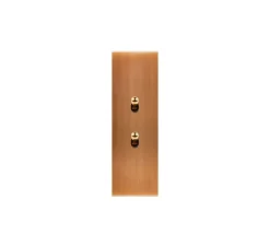 Interrupteur*Modelec Interrupteur, Confidence, Etroit long, Vieux bronze, Va-et-vient x1 et Poussoir x1, Proches, Laiton, L4cm, H12,5cm -
