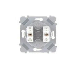 Interrupteur, Confidence, Simple, Acier brossé, Va-et-vient x2, Acier, L8cm, H8cm - Modelec