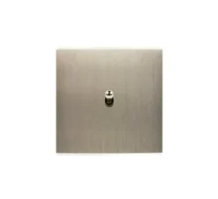 Interrupteur*Modelec Interrupteur, Confidence, Simple, Acier brossé, Va-et-vient x1, Acier, L8cm, H8cm -