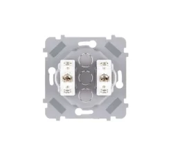 Interrupteur*Modelec Interrupteur, Confidence, Simple, Acier brossé, Va-et-vient x1 et poussoir x1, Acier, L8cm, H8cm -