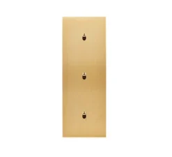 Interrupteur*Modelec Interrupteur, Confidence, Triple vertical, Laiton brossé, Va-et-vient x1, Va-et-vient x1, Va-et-vient x1, Laiton, L22,2cm, H8cm -
