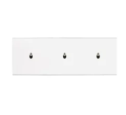 Interrupteur*Modelec Interrupteur, Confidence, Triple horizontal, Blanc mat, Va-et-vient x3, Acier, L22,2cm, H8cm -