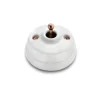 Interrupteur, Dimbler, Simple, Porcelaine blanc, Va-et-vient x1, Sans passe-câble, Cuivre brillant, L6,6cm, H6,6cm - Fontini