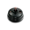 Interrupteur*Fontini Interrupteur, Dimbler, Simple, Porcelaine noir, Va-et-vient x1, Sans passe-câble, Cuivre brillant, L6,6cm, H6,6cm -