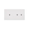 Interrupteur*Modelec Interrupteur, Désir, Double horizontal, Blanc mat, Va-et-vient ou poussoir x1 et Va-et-vient ou poussoir x2, Blanc, L15,1cm, H8cm -