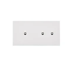 Interrupteur*Modelec Interrupteur, Désir, Double horizontal, Blanc mat, Va-et-vient ou poussoir x1 et Va-et-vient ou poussoir x2, Blanc, L15,1cm, H8cm -