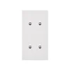 Interrupteur, Désir, Double vertical, Blanc mat, Volet-roulant x2 et Va-et-vient ou poussoir x2, Blanc, L8cm, H15,1cm - Modelec