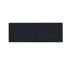 Interrupteur, Désir, Triple horizontal, Noir mat, Va-et-vient ou poussoir x1, Va-et-vient ou poussoir x1, Va-et-vient ou poussoir x1, Noir, L22,2cm, H8cm - Modelec