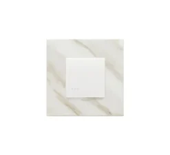 Interrupteur, Eikon Exé, Simple, Blanc Calacatta, Poussoir x2, Blanc, L13,5cm, H14,1cm - Vimar