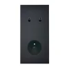 Prise|Interrupteur*Modelec Interrupteur et Prise, Confidence, Double vertical, Noir, Va-et-vient ou poussoir x2, Prise-PC x1, Noir, L8cm, H15,1cm -