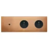 Prise|Interrupteur*Modelec Interrupteur et Prise, Confidence, Triple horizontal, Vieux bronze, Poussoir x1, Laiton, Prise-2P+T x2, Noir, L22,2cm, H8cm -