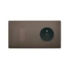 Prise|Interrupteur*Modelec Interrupteur et Prise, M, Double horizontal, Canon de fusil, Va-et-vient ou poussoir x1, Prise-2P+T x1, Canon de fusil, L15,1cm, H8cm -