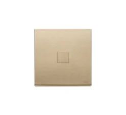 Interrupteur, Flat, Simple, Or satiné, Va-et-vient x1, Or satiné, L9,5cm, H9,5cm - Vimar