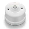 Interrupteur, Garby, Va-et-vient x1, Sans passe-câble, Porcelaine blanc, L6,6cm, H6,6cm - Fontini