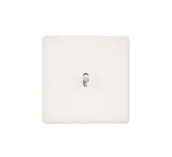 Interrupteur*Modelec Interrupteur, Hitera, Simple, Blanc soft, Va-et-vient ou poussoir x1, Blanc, L8,5cm, H8,5cm -