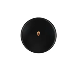 Interrupteur*Modelec Interrupteur, Iris, Simple, Noir satin, Permutateur x1, Laiton, L8cm, H8cm -