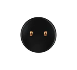 Interrupteur*Modelec Interrupteur, Iris, Simple, Noir satin, Volet roulant x2 va-et-vient, Laiton, L8cm, H8cm -