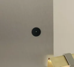 Interrupteur*Modelec Interrupteur, Iris, Simple, Noir soft touch, Va-et-vient ou Poussoir, Acier, L8cm, H8cm -