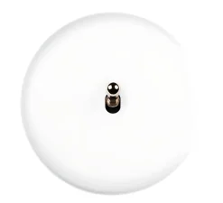 Interrupteur*Modelec Interrupteur, Iris, Simple, Blanc soft touch, Va-et-vient ou poussoir x1, Acier, L7,5cm, H7,5cm -