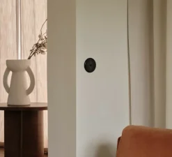 Interrupteur, Iris, Simple, Porcelaine noir, Va-et-vient ou Poussoir x1, Noir, L7,5cm, H7,5cm - Modelec