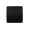 Interrupteur, Karo, Simple, Noir satin, Va-et-vient ou poussoir x2, Acier, L8cm, H8cm - Modelec