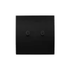 Interrupteur*Modelec Interrupteur, Karo, Simple, Noir satin, Va-et-vient ou poussoir x2, Noir, L8cm, H8cm -
