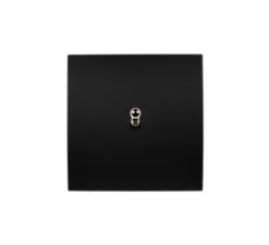 Interrupteur, Karo, Simple, Noir satin, Va-et-vient ou poussoir x1, Acier, L8cm, H8cm - Modelec