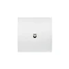 Interrupteur, Karo, Simple, Blanc satin, Va-et-vient ou poussoir x1, Blanc, L8cm, H8cm - Modelec