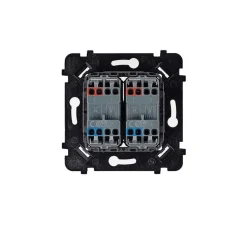 Interrupteur, Karo, Simple, Doré satin, Va-et-vient ou poussoir x2, Doré, L8,5cm, H8,5cm - Modelec