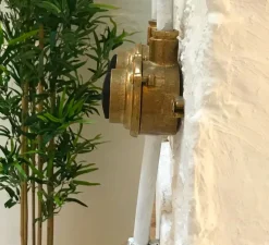 Interrupteur, laiton, Ø7cm, H11cm - Zangra