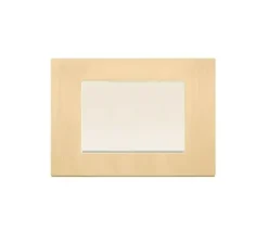 Interrupteur, Linea, Simple, Or brossé, Poussoir x4, Blanc, L15,8cm, H10,4cm - Vimar