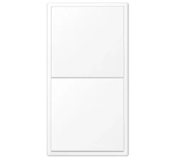 Interrupteur*Jung Interrupteur, LS 990, Double vertical, Blanc mat, Va-et-vient x1, Va-et-vient x1, Blanc mat, L8,1cm, H15,2cm -